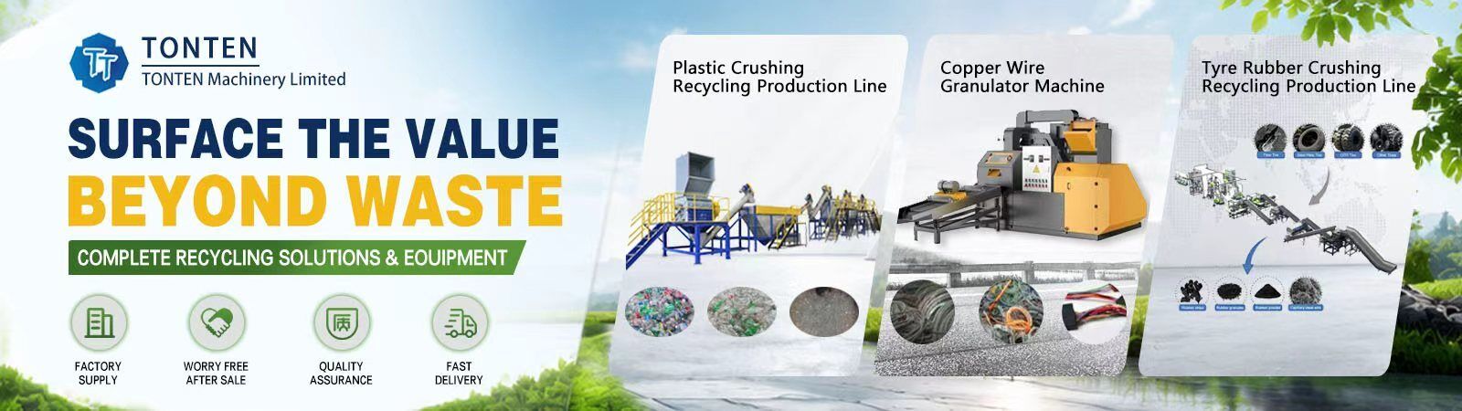 Fábrica de reciclagem de lixo