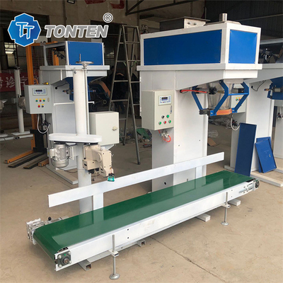 Máquina automática de pesagem e embalagem de partículas para enchimento pesometrico de arroz para alimentação de milho