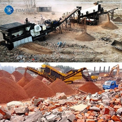 Máquina de trituração de pedra de granito e calcário de resíduos Linha de triagem 85kw Para o canteiro de obras