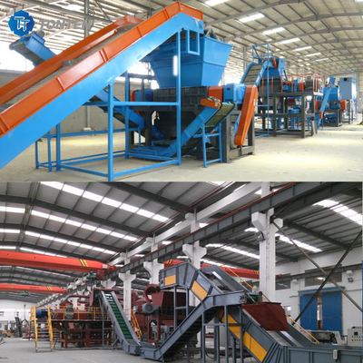 Linha de reciclagem de resíduos de pneus de borracha de trituração Máquina de reciclagem de resíduos de pneus