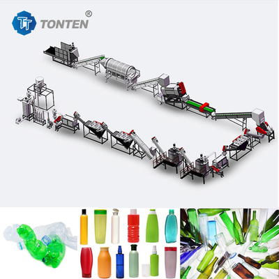 Linha de produção de reciclagem de plásticos de trituração de garrafas de água mineral
