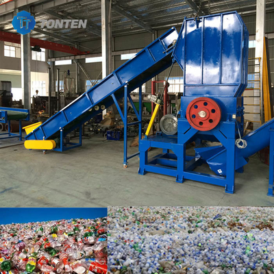 Linha de trituração de resíduos de plástico, fábrica de reciclagem de garrafas PET