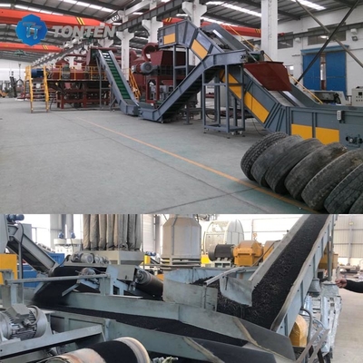Linha de reciclagem de resíduos de esmagamento de pneus Máquina de moagem de pneus Pó de borracha