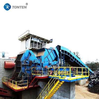 Linha de reciclagem de máquinas de trituração de aço para trituradores de sucata de metal industriais personalizados