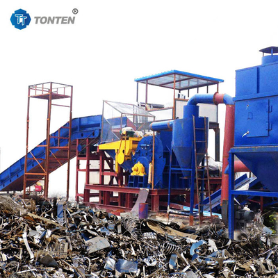 Máquina de reciclagem de sucata industrial de ferro trituradora trituradora de linha de produção
