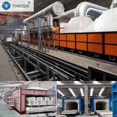 Equipamento automático de forno de túnel elétrico Placa de empuxo calcinada a gás