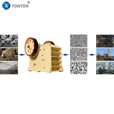 Máquina de trituração de mandíbulas de pedra de PE Mineração de minério de pedra de pedra triturador portátil