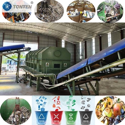 Linha de triagem de resíduos domésticos Resíduos de cozinha Reciclagem de vidro