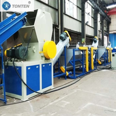 Fabrica de reciclagem de garrafas de PET de plástico, triturador, linha de produção de lavagem de 80kw