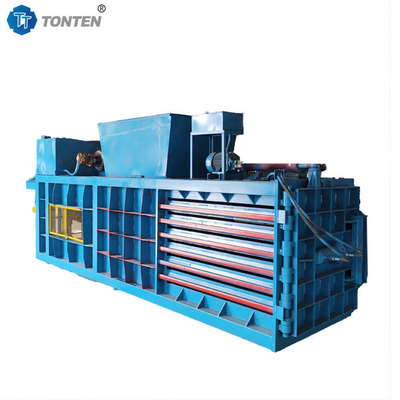 Máquina de embalagem de plástico hidráulica horizontal, embalagem de sucata, compressão automática