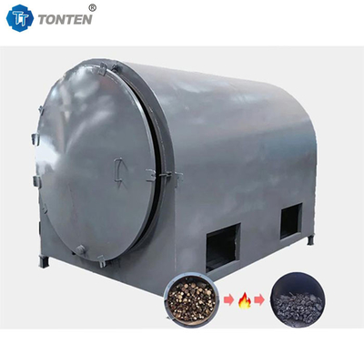 Biomassa Serra de arroz Husk carbonização fogão Equipamento de forno de coco Máquina de fabricação de carvão