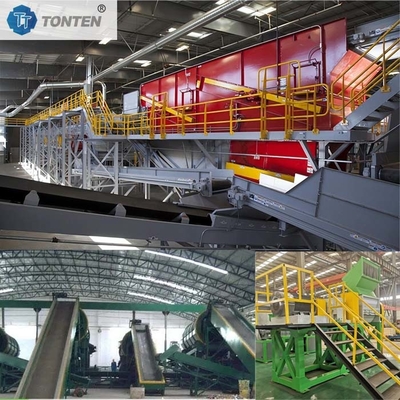 Linha de produção de recolha e tratamento de resíduos industriais