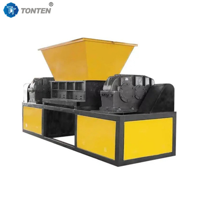 Triturador de resíduos sólidos Pallet de madeira de ferro Máquina trituradora de eixo duplo automática