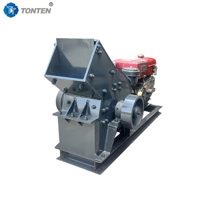 Máquina de trituração de martelos portátil a diesel Máquina móvel de trituração de martelos de pedra com tela