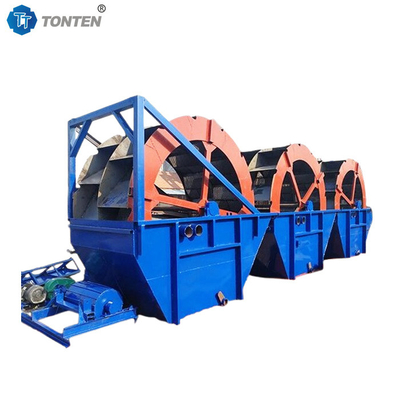 China Wheel Mobile Sand Washing River Sand Wet Washer Máquina de lavagem de areia
