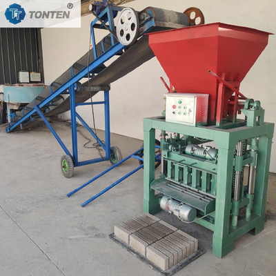 Máquina de fabricação de blocos semiautomática de concreto oco e cimento