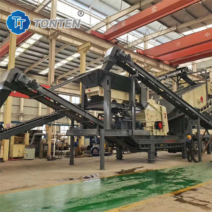 Instalação automática de triagem de resíduos de lixo para construção