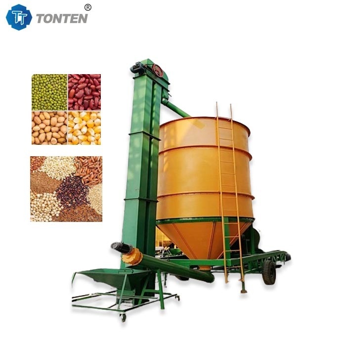 Máquina de secagem de milho de pequena torre mecânica móvel para agricultura de trigo de arroz de grãos de grão