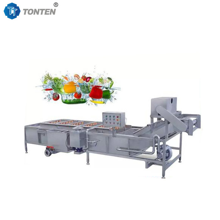 Máquina de limpeza de alimentos de tipo ondulatório totalmente automática para limpeza de frutas e vegetais