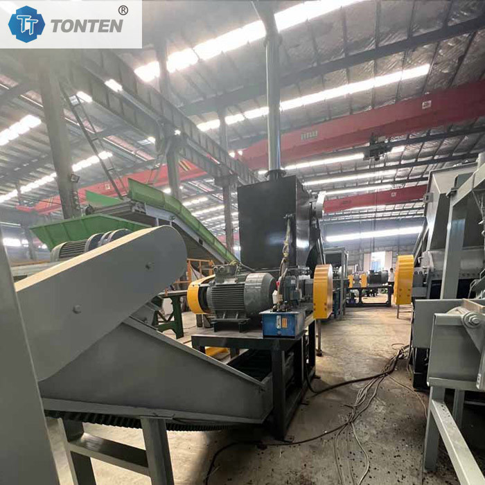 Linha de produção de reciclagem de esmagamento de pneus de borracha de alta eficiência para reutilização de resíduos